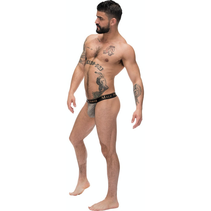 Male Power Viper Micro G-String L/XL Grey