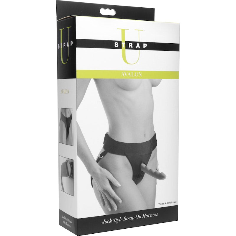 Strap U Avalon Jock Style Strap On Harness, Black