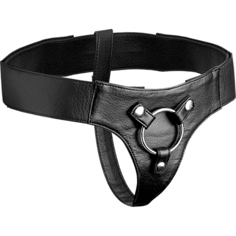 Strap U Domina Wide Band Strap On Harness, Black