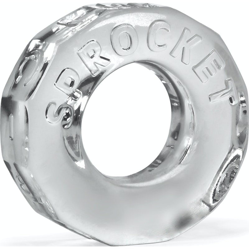 OxBalls Sprocket Cockring, Black/Clear/Blue