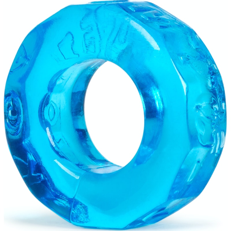 OxBalls Sprocket Cockring, Black/Clear/Blue