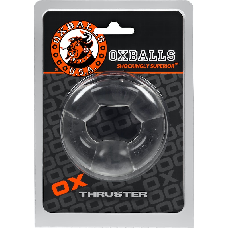 OxBalls Thruster Cockring, Clear/Black