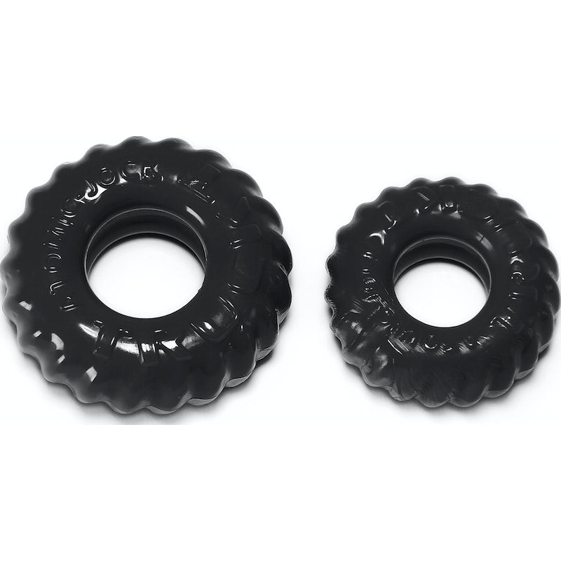 OxBalls Truckt Cockring, 2-pack, Black/Clear