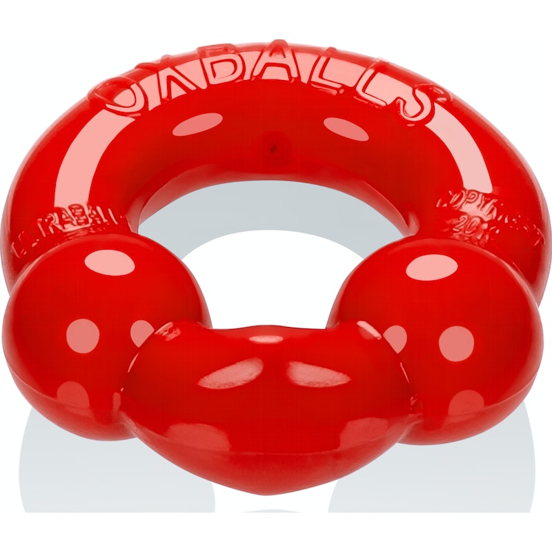 OxBalls Ultraballs Cockring 2-pack, Steel and Red
