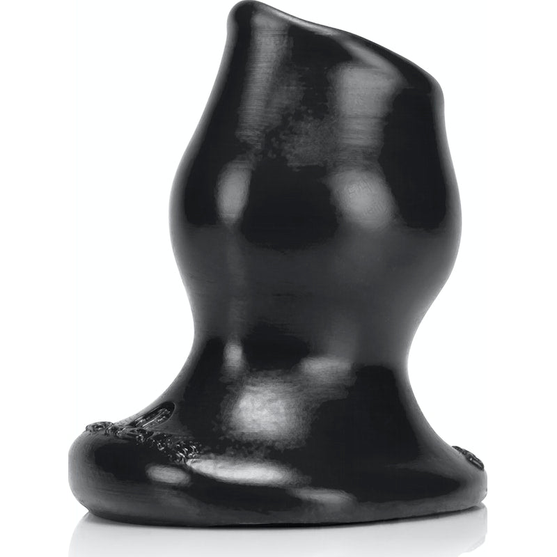 OxBalls Pighole 1 Hollow Butt Plug Small (4", 10cm), Black