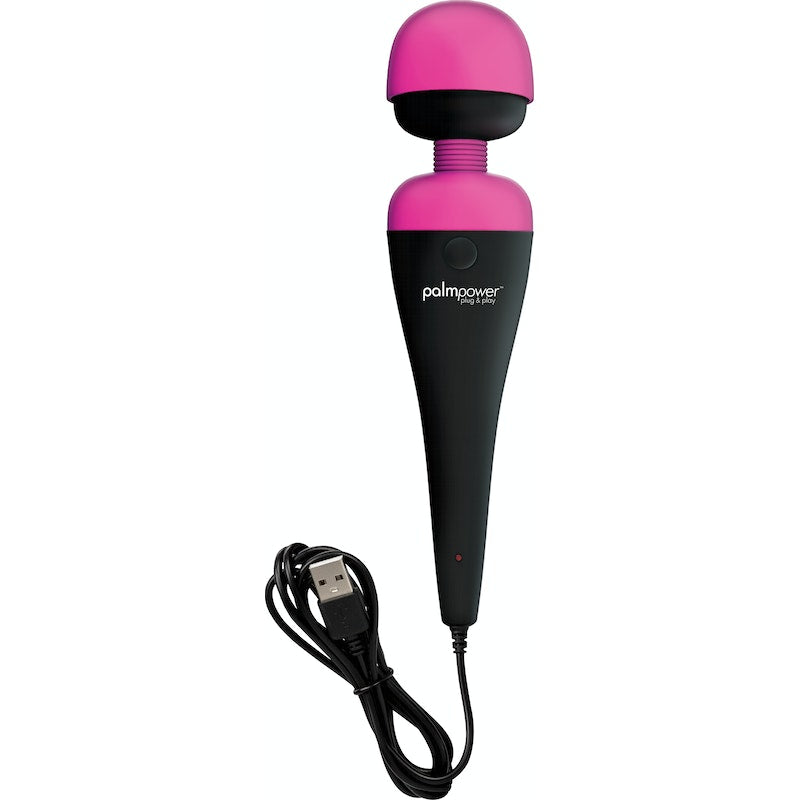 PalmPower Plug and Play USB Massage Wand, Pink