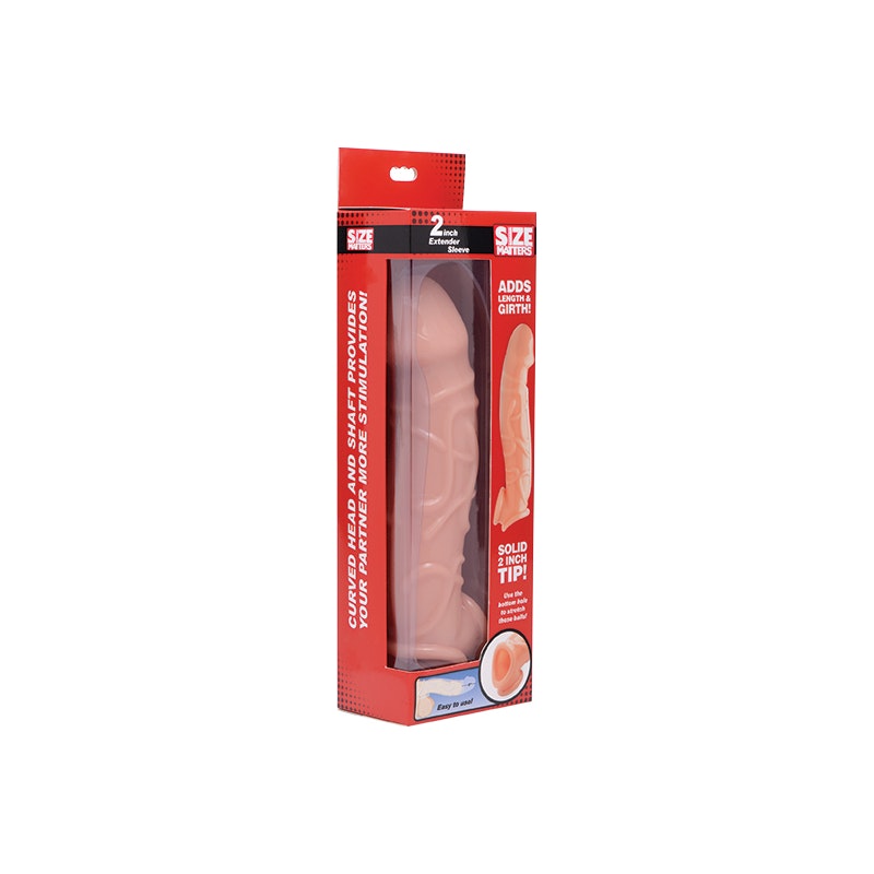 Size Matters Extender Sleeve, 2"/5cm, Flesh