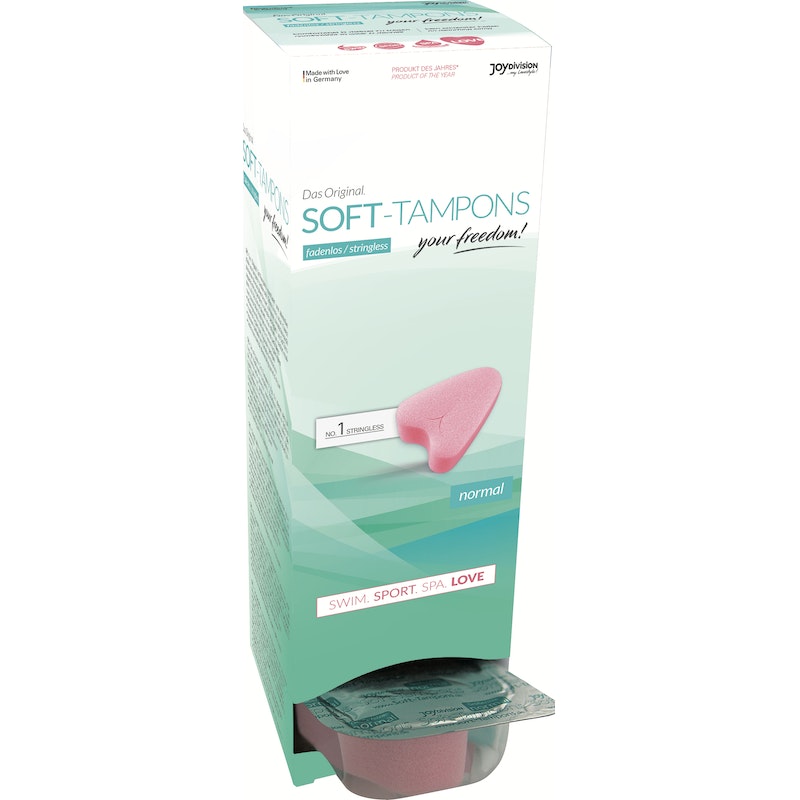Soft Tampons. Your Freedom! No 1. Stringless. Normal. Swim, sport, spa, love.