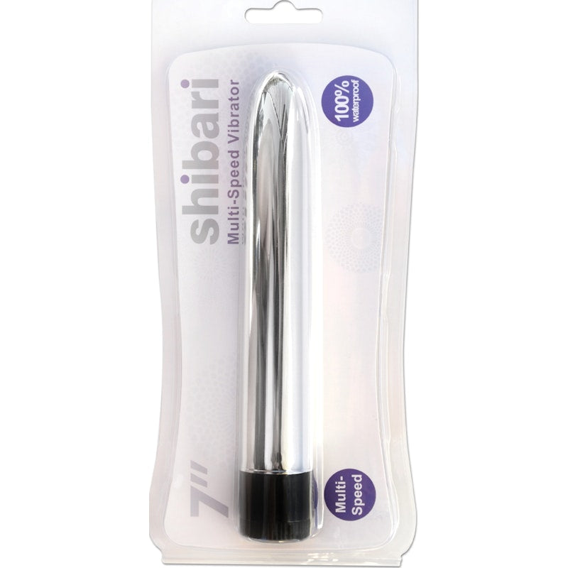 Shibari Multi-Speed Vibrator 7in (17.8cm), Silver