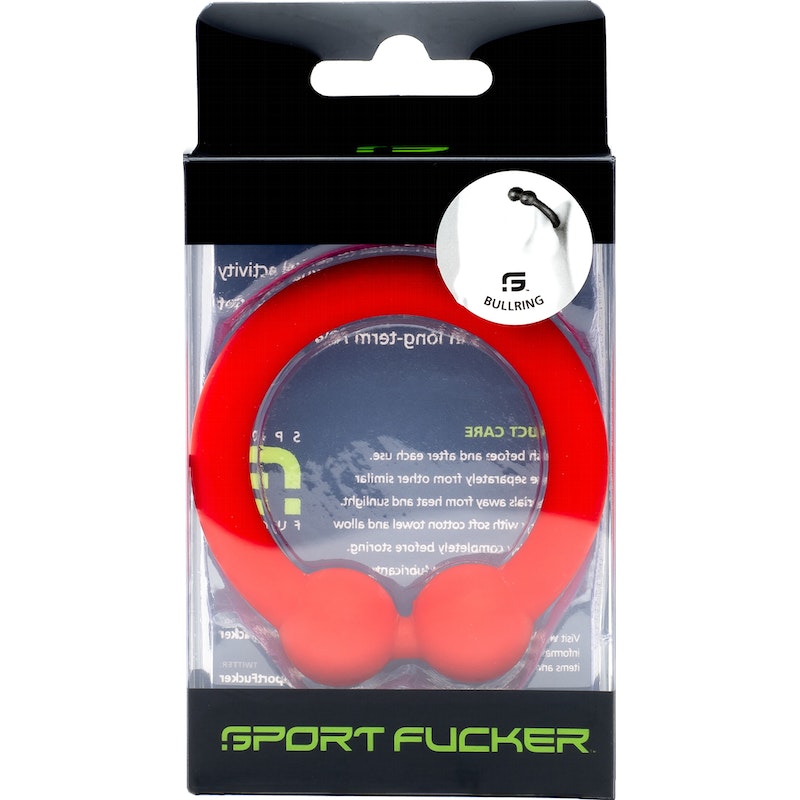 Sport Fucker Silocone Bullring Cockring Black, Red