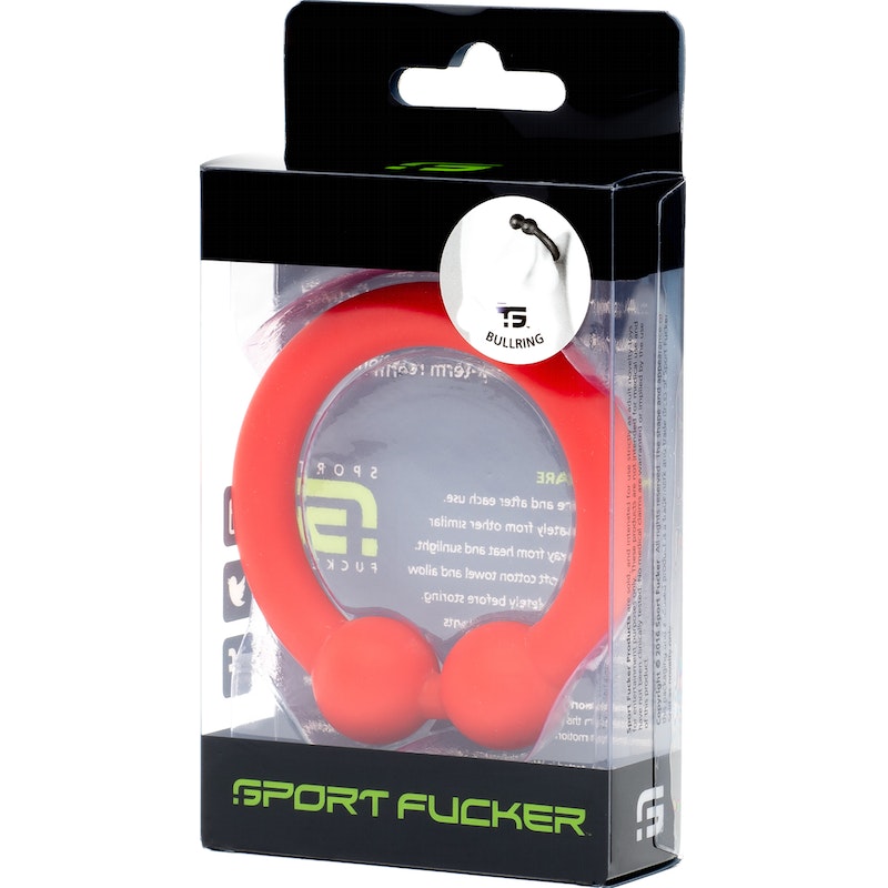 Sport Fucker Silocone Bullring Cockring Black, Red