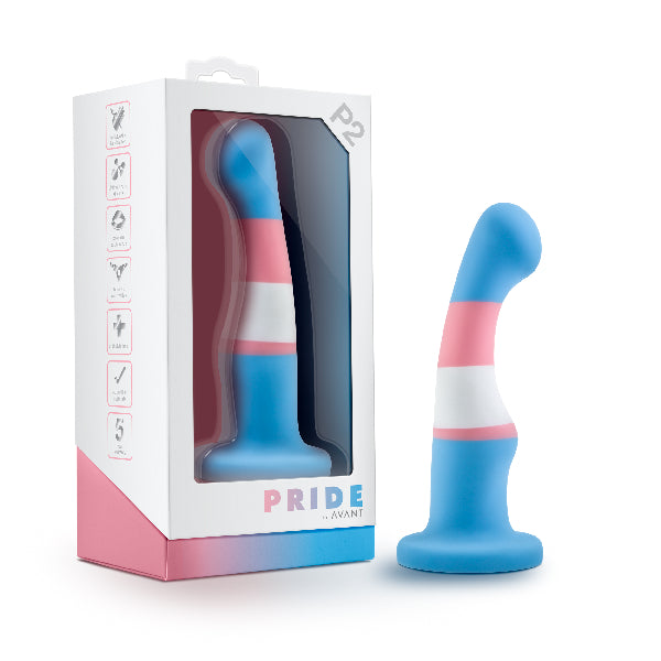 Avant Pride P2 'True Blue' Silicone Dildo, 6"/15cm, Blue
