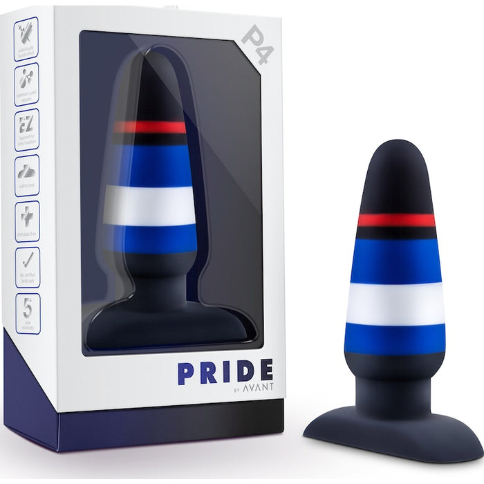 Avant Pride 'Power Play' Butt Plug, 12cm, Mixed Colours