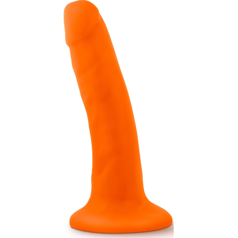 Neo Dual Density Cock, 6", Neon Orange
