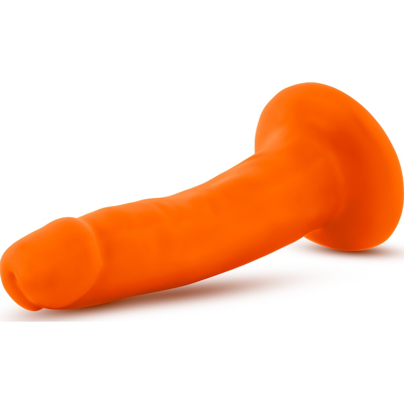 Neo Dual Density Cock, 6", Neon Orange