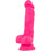 Neo Dual Density Cock With Balls 7.5in Neon Pink