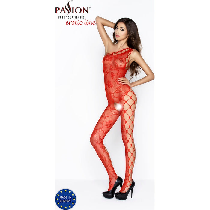 Passion Lingerie Bodysuit BS036 Red