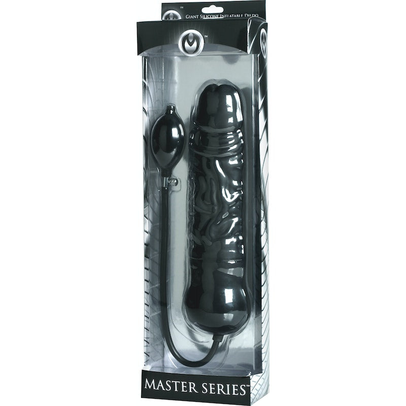 Master Series Leviathan Giant Inflatable Dildo with Internal Core, Black