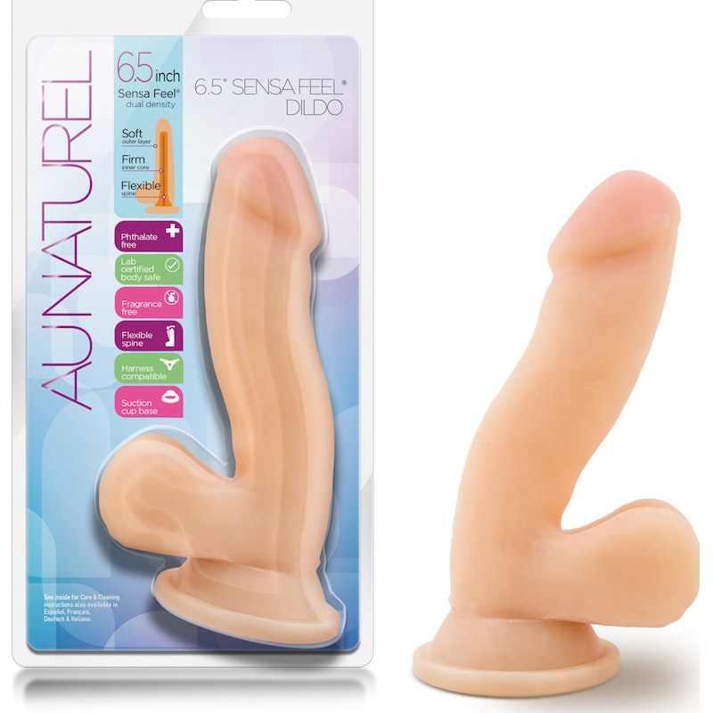 Au Naturel Sensa Feel Dildo, 6.5in/17cm, Beige