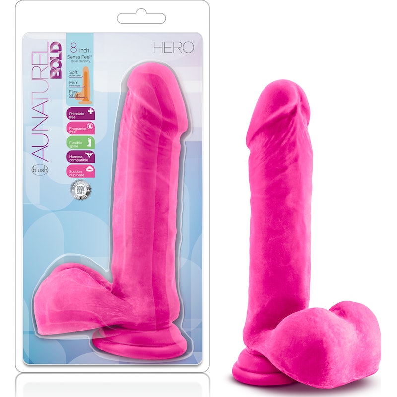 Au Naturel Bold Hero 8in/20cm Dildo Pink