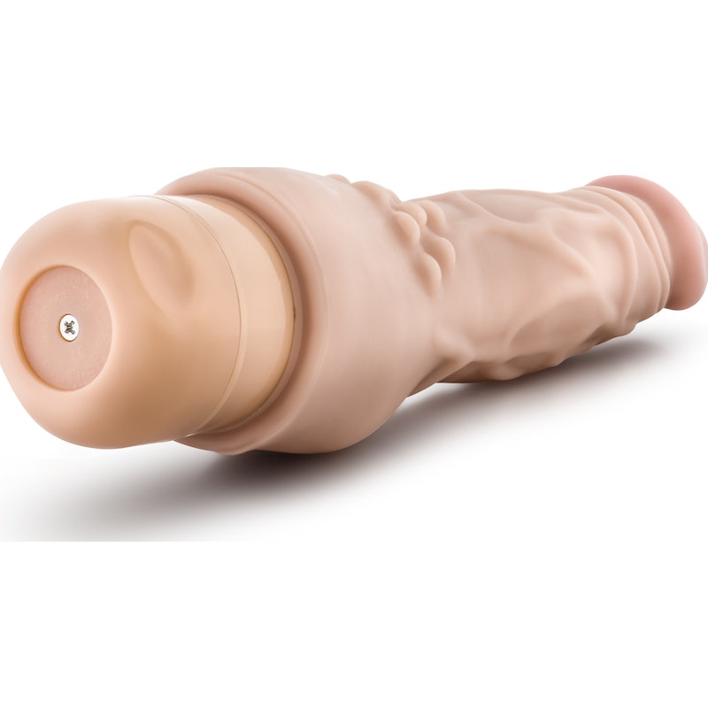 Dr Skin Cock Vibe 4, 8in/20cm Vibrating Cock, Beige