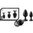 Luxe Bling Plugs Training Kit Black With White Gems. Black/Pink