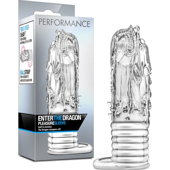 Performance Enter The Dragon Penis Sleeve, 5.25"/13cm, Clear