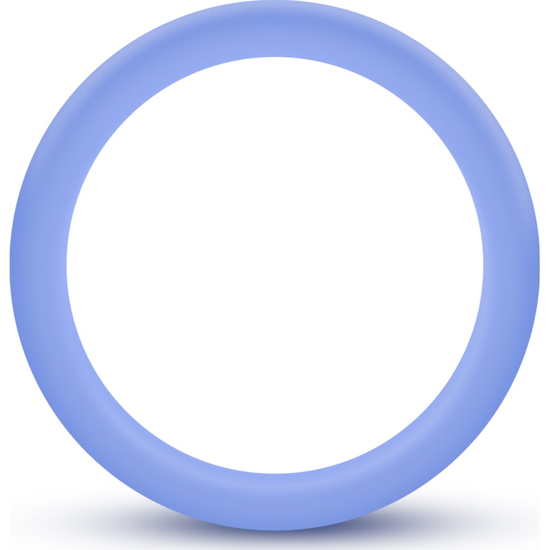 Performance Silicone Glo Cock Ring White/Blue