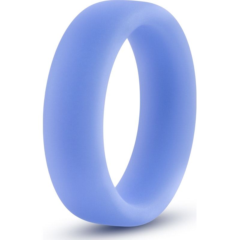 Performance Silicone Glo Cock Ring White/Blue