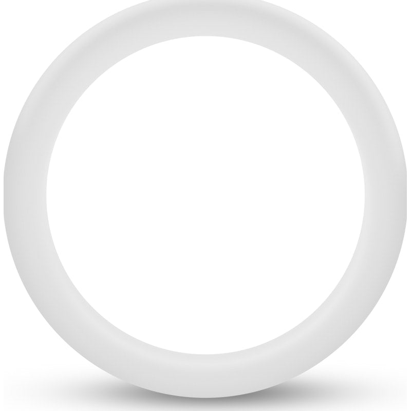 Performance Silicone Glo Cock Ring White/Blue