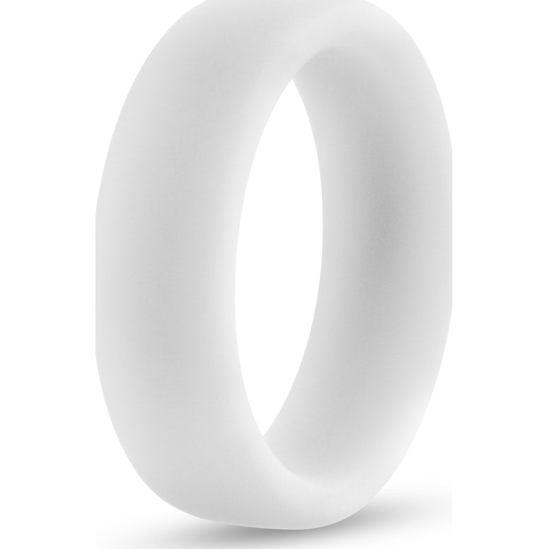 Performance Silicone Glo Cock Ring White/Blue