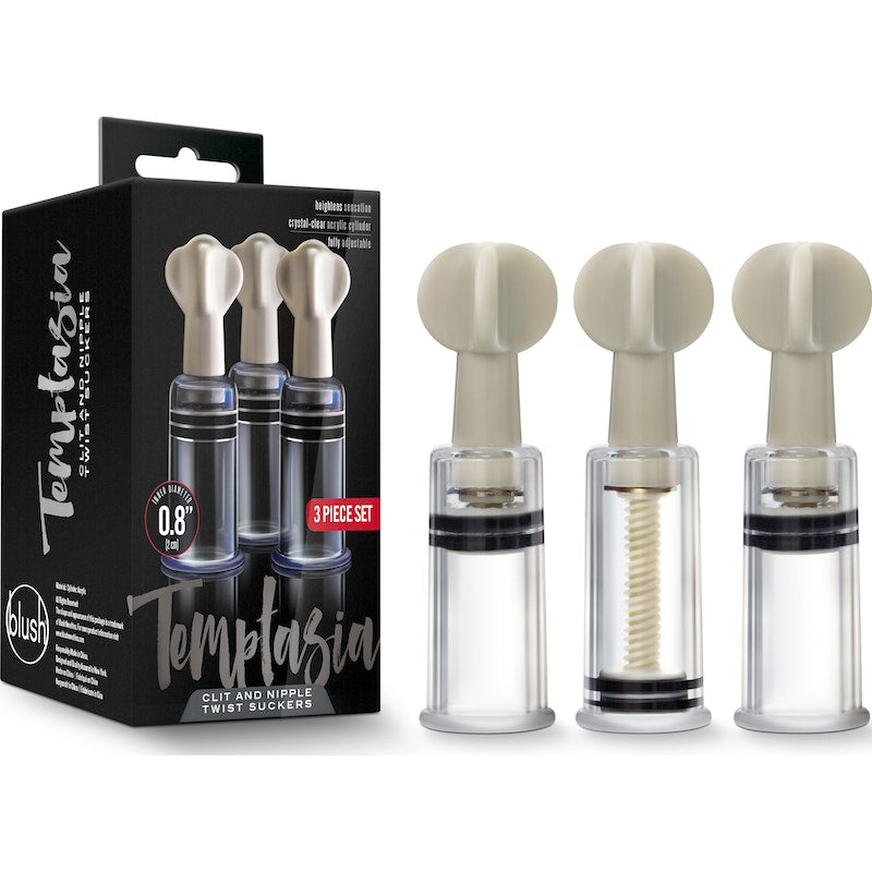 Temptasia Nipple and Clit Twist Suckers, 3-pack