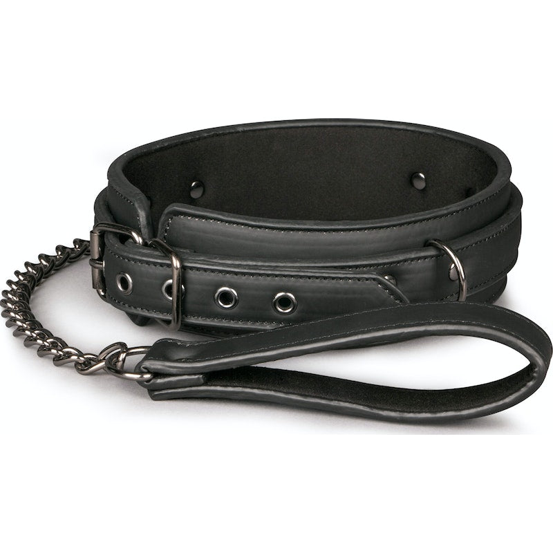 Easy Toys Fetish collar With Leash, Black