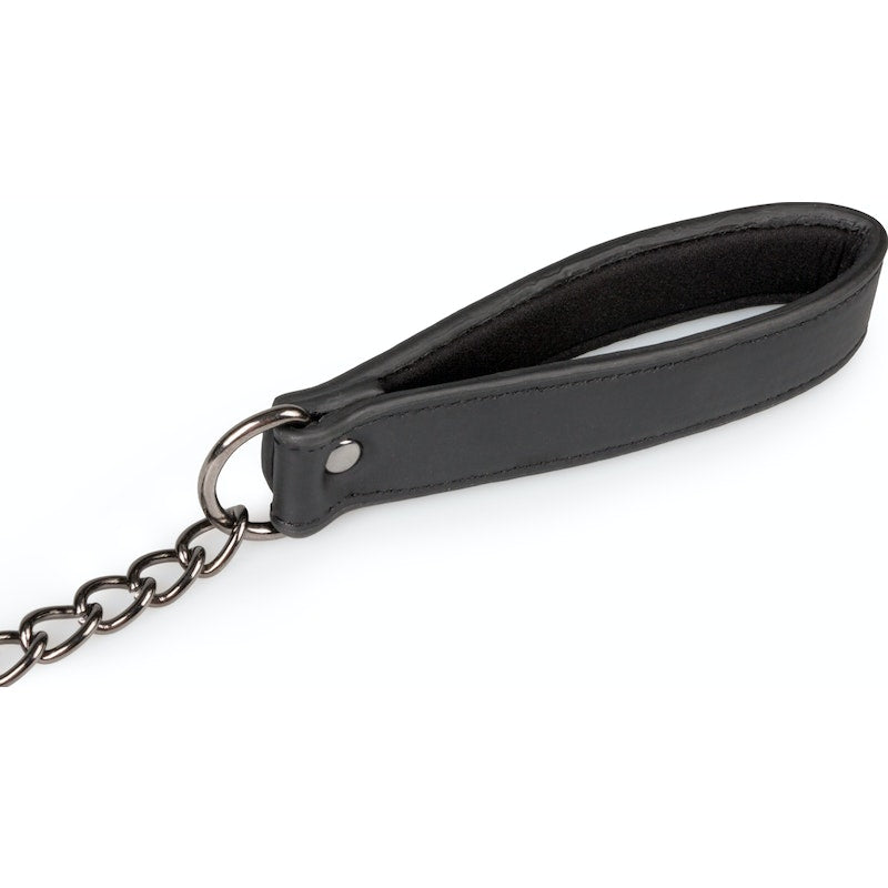 Easy Toys Fetish collar With Leash, Black