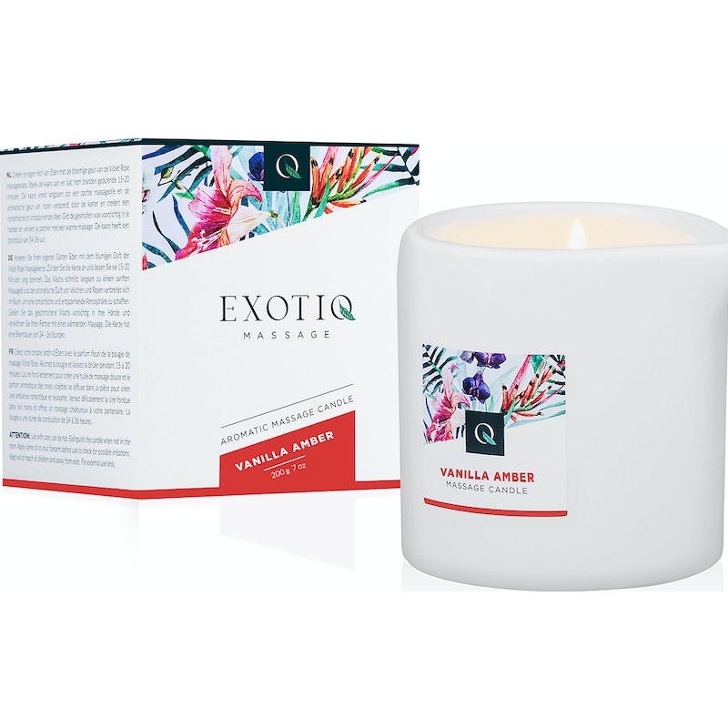 Exotiq Massage Candle, Vanilla Amber, 200g