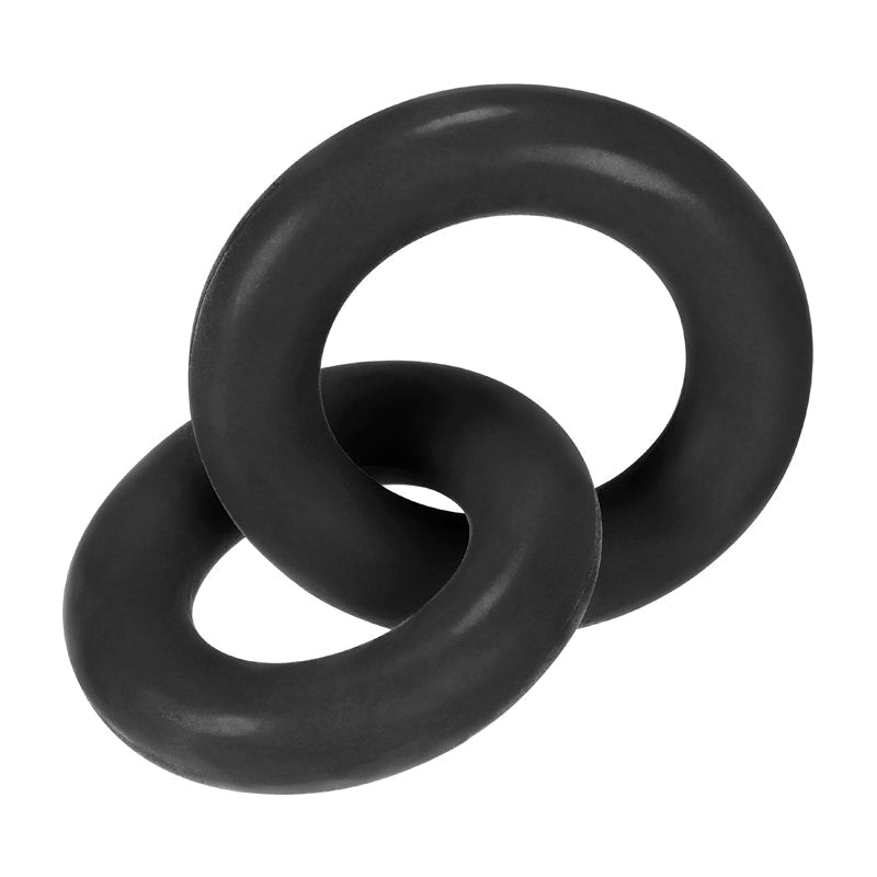 DUO Linked Cock/Ball Rings by Hunkyjunk Cobalt