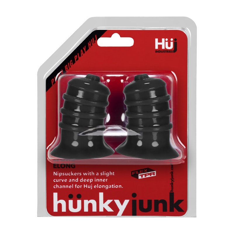 Hunkyjunk ELONG Wide Base Nipsucker, 2-pack, Black