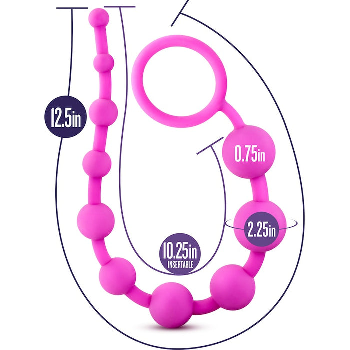 Luxe Silicone 10 Beads Pink