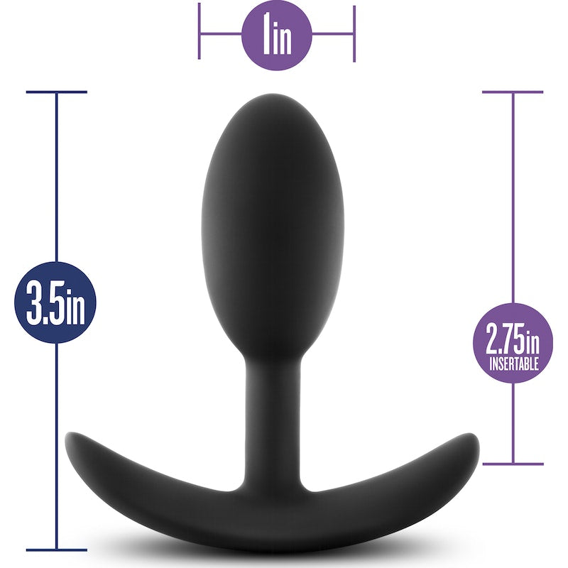 Luxe Wearable Vibra Slim Plug Small Purple