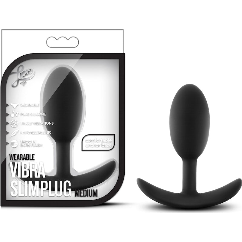 Luxe Wearable Vibra Slim Plug Medium Purple