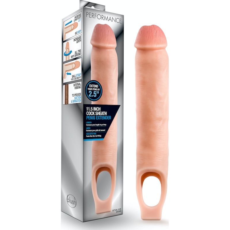 Performance 11.5in Cock Sheath Penis Extender Vanilla