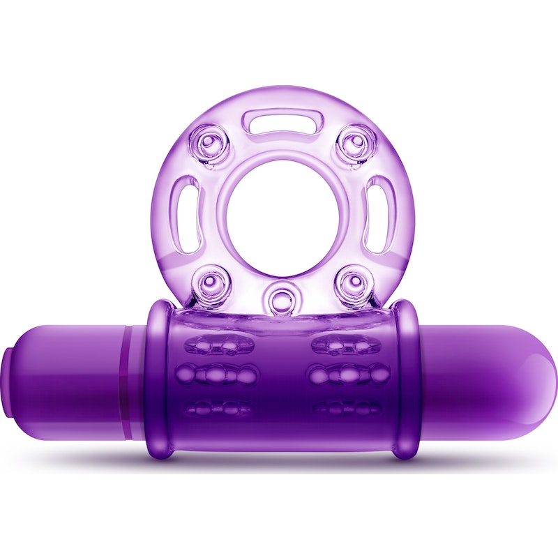 Stay Hard 10 Function Vibrating Bull Ring, Blue