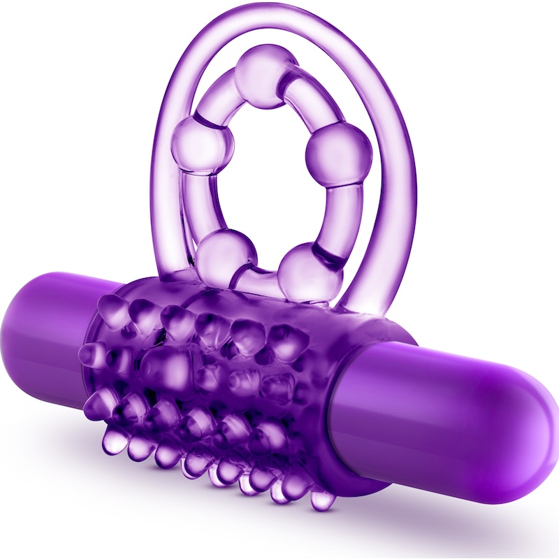 Play With Me The Player Vibrating Double Strap Cock Ring Purple