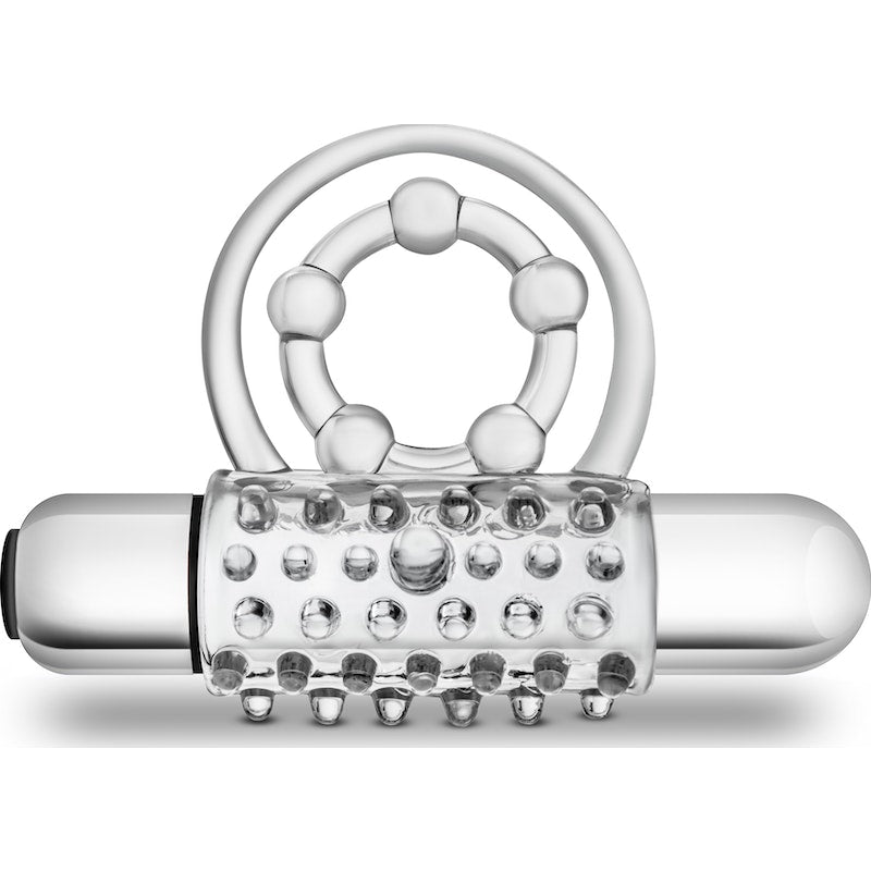 Stay Hard Vibrating Super Clitifier Cock Ring, Clear