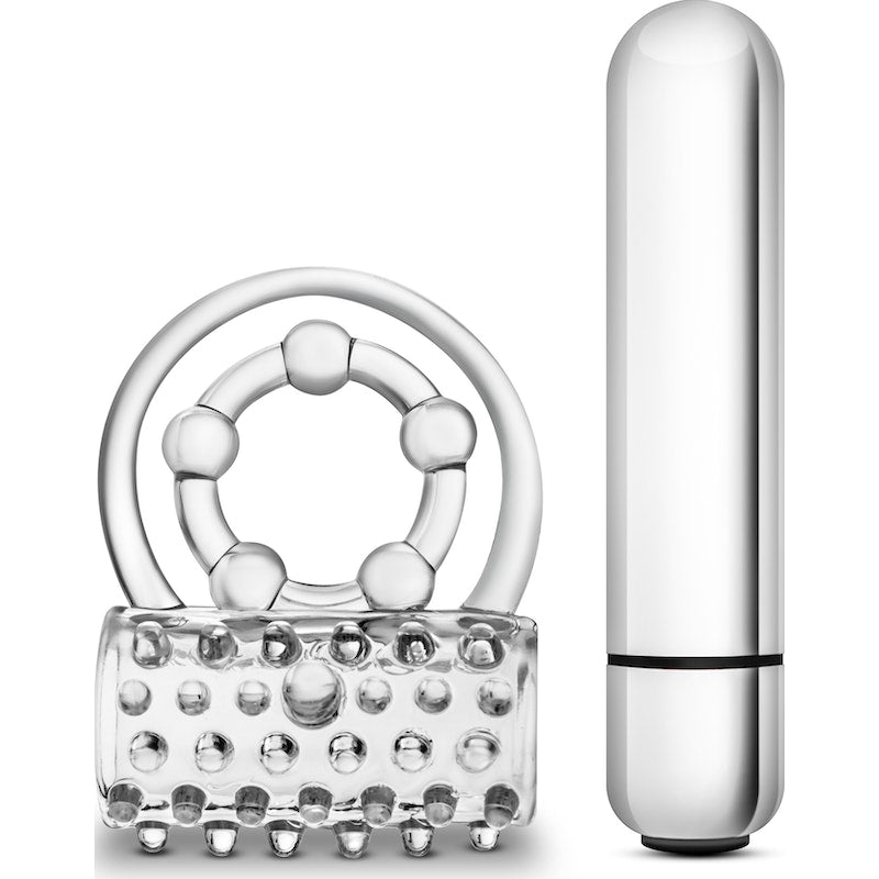 Stay Hard Vibrating Super Clitifier Cock Ring, Clear