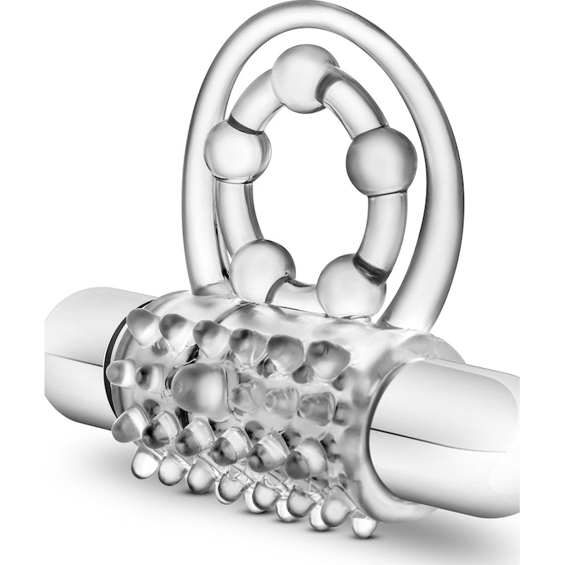 Stay Hard Vibrating Super Clitifier Cock Ring, Clear