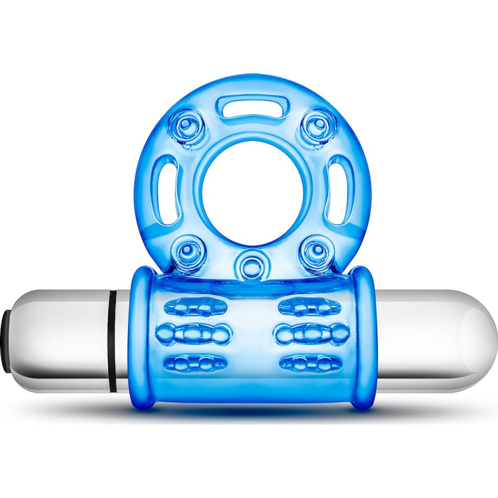 Stay Hard 10 Function Vibrating Bull Ring, Blue