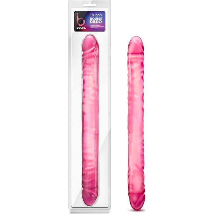 B Yours Double Dildo, 18" (46cm), Pink/Purple