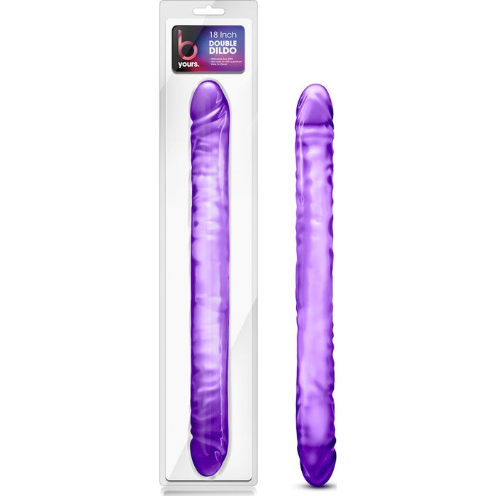 B Yours Double Dildo, 18" (46cm), Pink/Purple