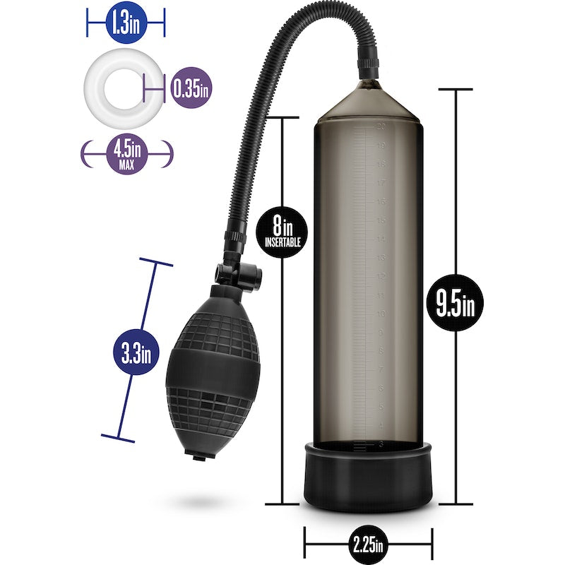 Performance VX101 Male Enhancement Pump, 2.25" x 8" (5.7cm x 20.3cm), Black
